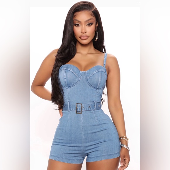 Denim romper - Picture 2 of 2